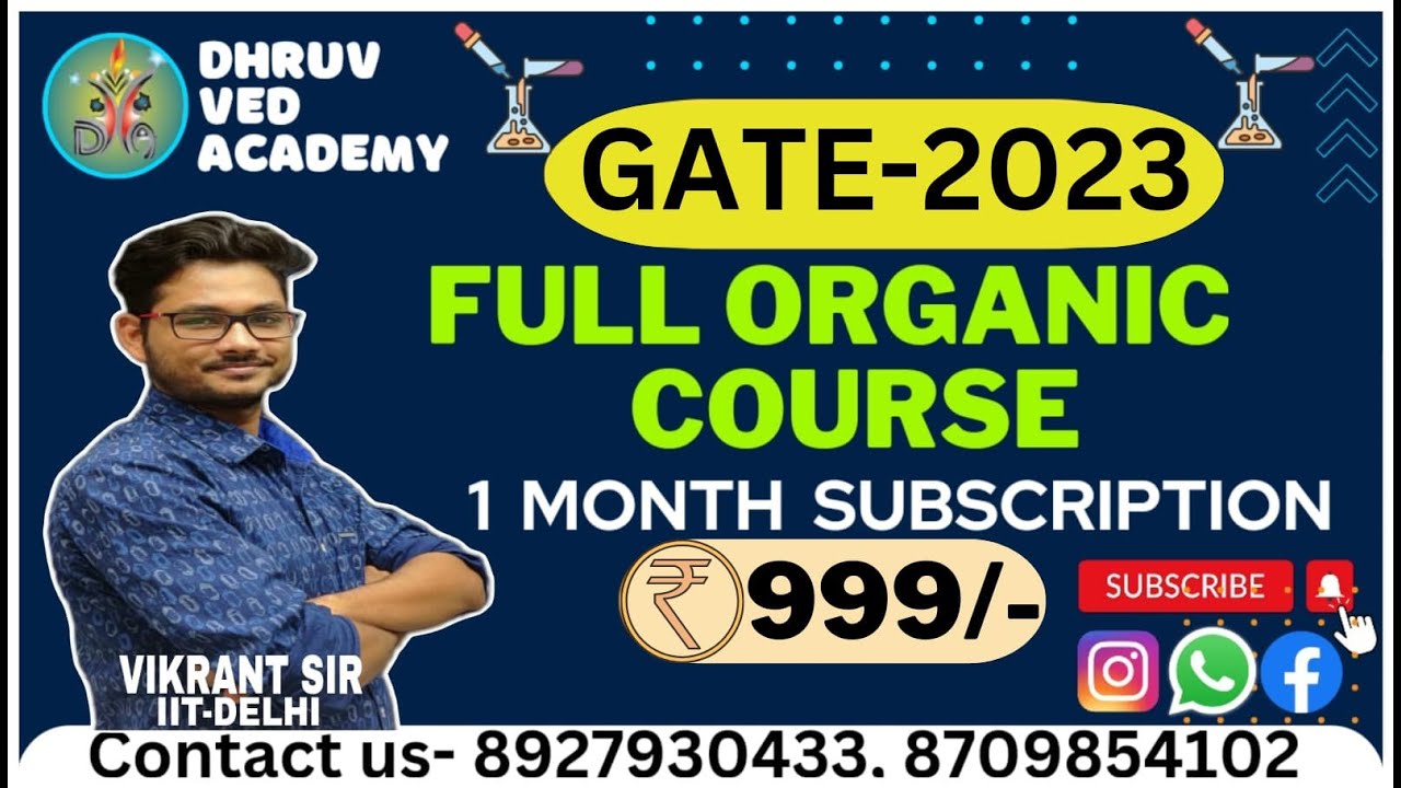 GATE 2023 | FULL ORGANIC COURSE IN JUST 999 | BY VIKRANT SIR - YouTube