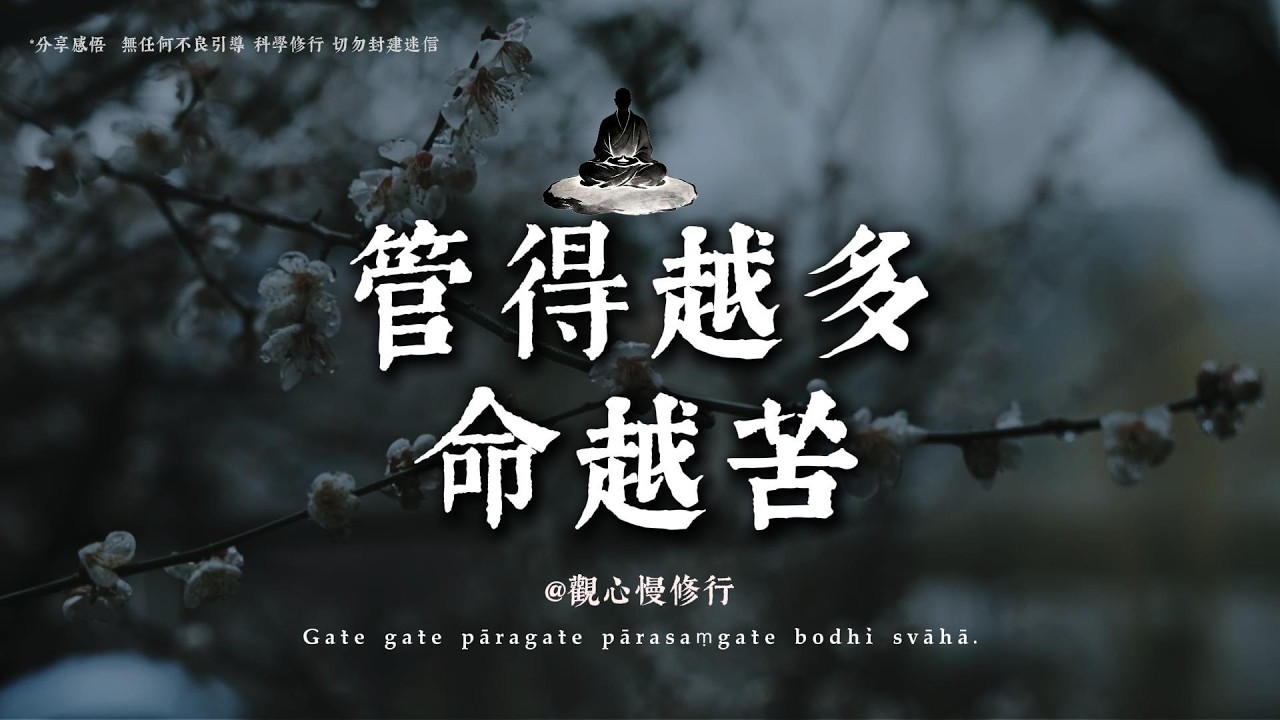 無論你多好心，都不要輕易幹涉他人的因果丨#觀心慢修行 #國學 #佛學 #療愈 #佛法智慧 #人生智慧 #修行