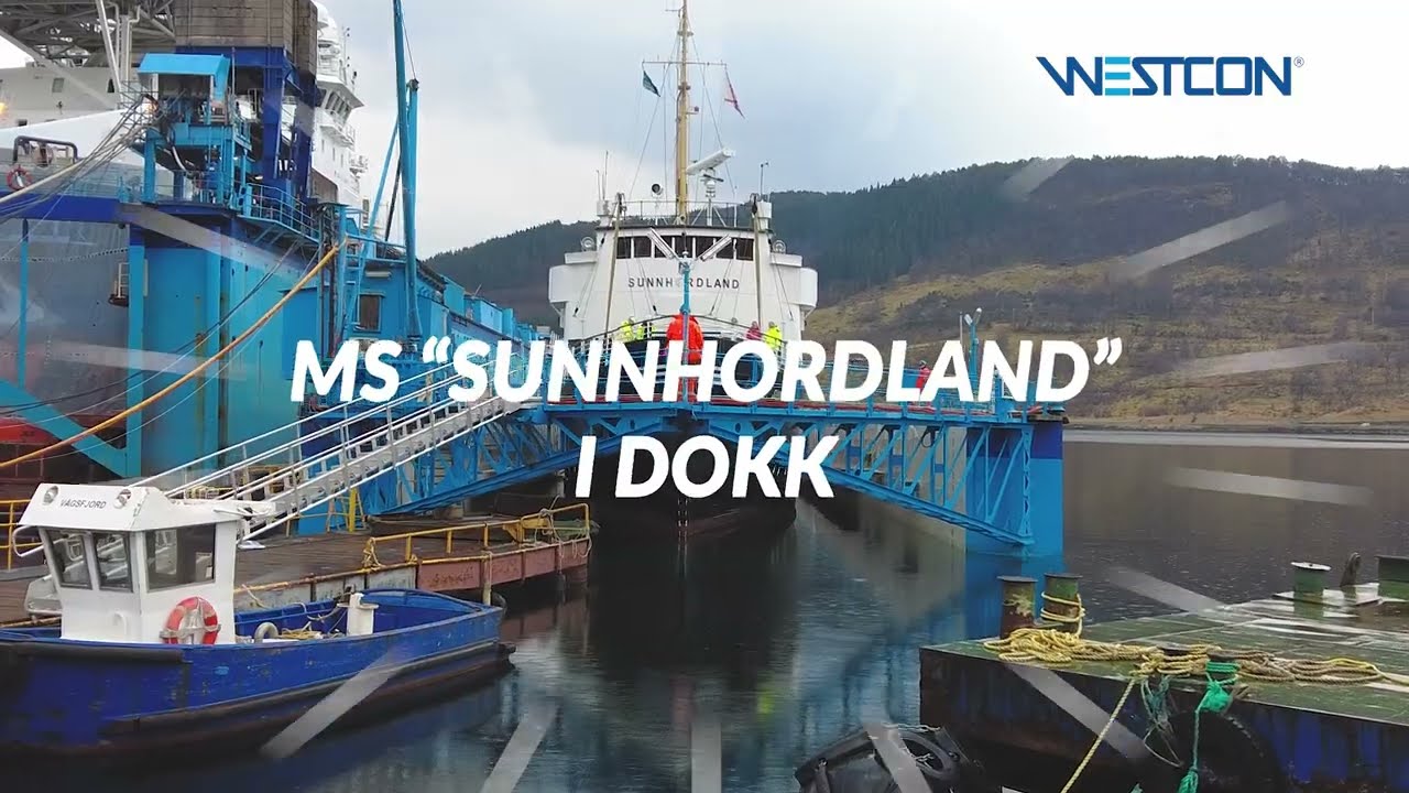 MS "Sunnhordland" i dokk hos Westcon Yards Ølen
