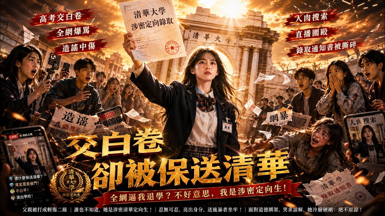 高考交白卷被保送：絕密身份曝光全網打臉