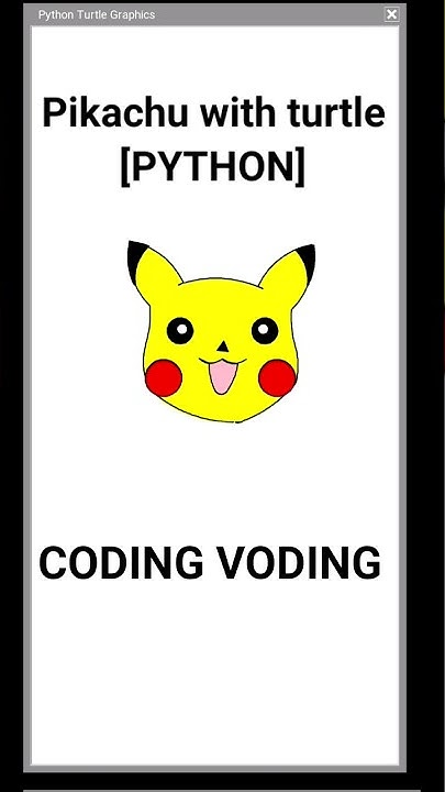 Pikachu with turtle module #python #turtle #shorts - YouTube