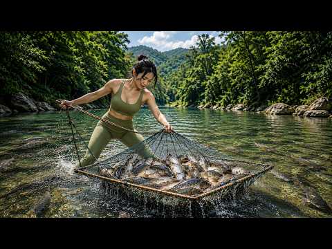 Beautiful Village Girl harvests 1000+ kg of Giant Fish from a Drained Mud Pond!