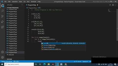 Python Program to Add Two Matrices