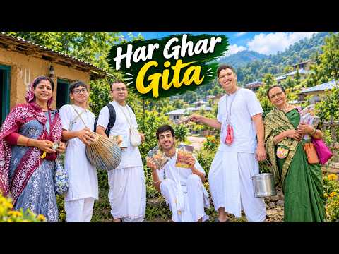 Shehar Se Door, Harinaam Ke Saath ❤️ Har Ghar Gita 📖 | Sankirtan & Book Distribution in Villages 🔥