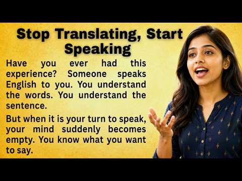 Stop Translating, Start Speaking English Naturally | Think in English