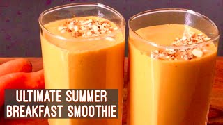 Summer Breakfast Smoothie | Oats Carrot & Mango Smoothie Recipe | Easy Quick Vegan Breakfast Idea