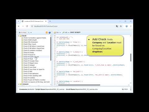 VCDF Studio - AI powered Excel / CSV Validator Converter by TLProd Part2 - Create validation