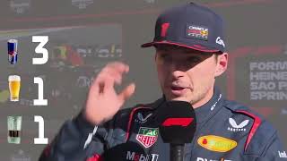 Max Verstappen - Post race interview - Drinking game - Brazil Sprintrace  2023