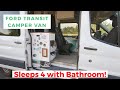 Ford Transit Camper Van (Sleeps 4 w/Indoor Shower) Van life (296)