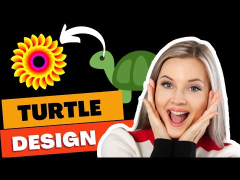Flower design using turtle in python programming| #turtle #pythonprogramming