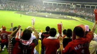 20090630　巨人対広島＠岐阜長良川球場　9回雨の中全員集合！！その２