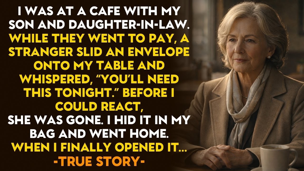 HER TRUE STORY 👵💔 At A Cafe, A Stranger Left Me An Envelope And Said “You’ll Need This Tonight”
