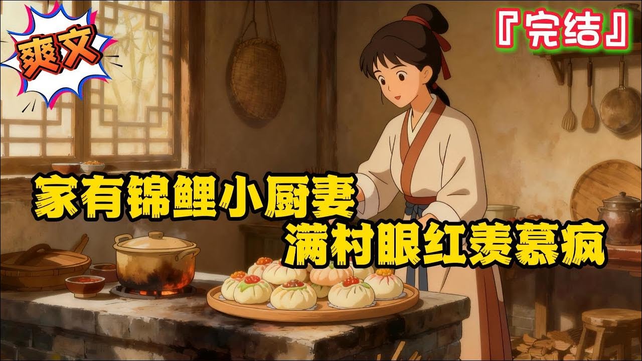 完结《家有锦鲤小厨妻，满村眼红羡慕疯》瘫痪在床的猎户夫君、嗷嗷待哺的年幼崽子、家徒四壁的生存条件…女主天崩开局却意外发现了自己的厨娘圣体… #种田 #古代言情 #穿越 #系统 #小说 #爽文 #厨艺
