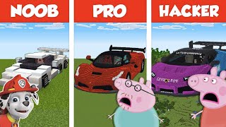 NOOB vs PRO vs HACKER: SPORT CAR BUILD with Peppa Pig and PAW Patrol Minecraft by Cartoons Play 2,767 views 3 weeks ago 15 minutes