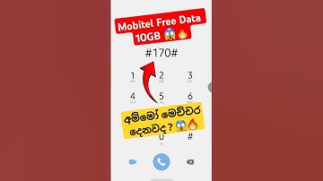 Mobitel Free Data 10GB 😱🔥 | free data sinhala #mobitel #freedata #srilanka