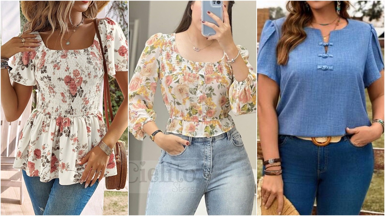 Fashion 2026 PRETTY BLOUSES 100 Ideas for pretty blouses Casual MODELS 25/26 #fashion #shirts #style