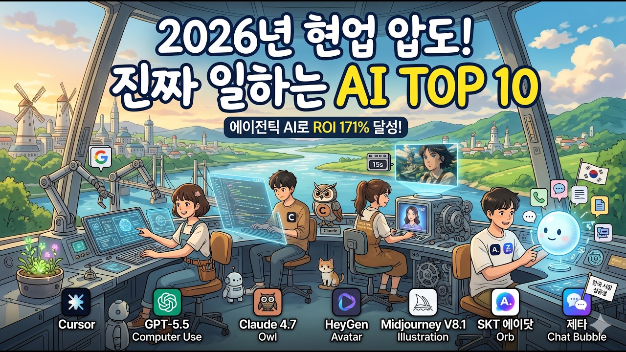 2026년 진짜 자주 사용되는 AI 도구 TOP 10