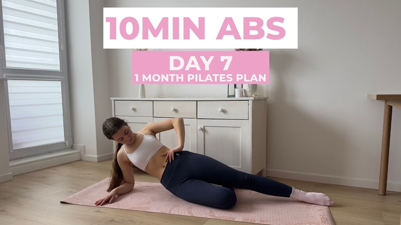 День 7 – План пилатеса на 1 месяц | 10 минут пресс и кор ✨