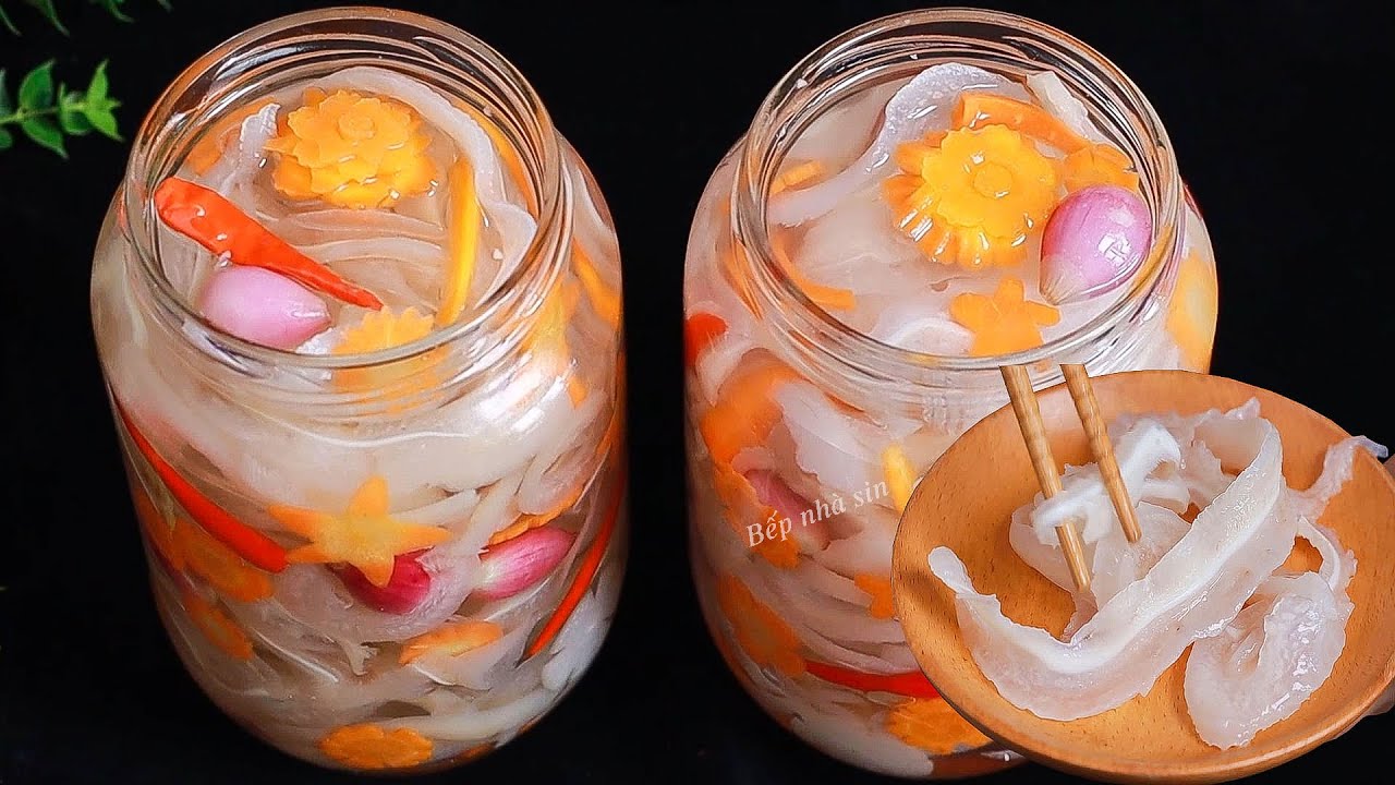 NGÂM TAI HEO CHUA NGỌT trắng giòn không lo bị nhớt để lâu đón tết