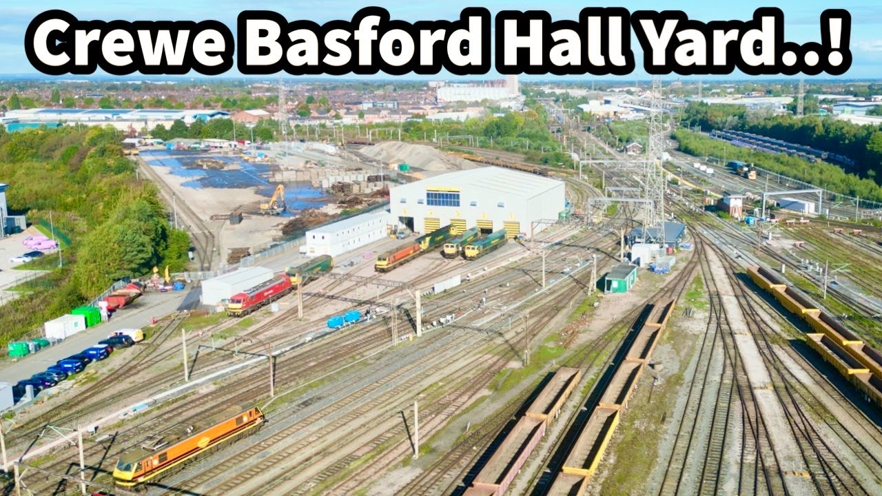 DIESEL & ELECTRIC Locos AT WORK in Crewe Basford Hall Yard..!