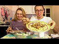 МУКБАНГ 🍜 Макароны с телятиной Сочное мясо Легкий салат Кушаем вместе КУШАТЬ ПРОСТО ASMR АСМР еда