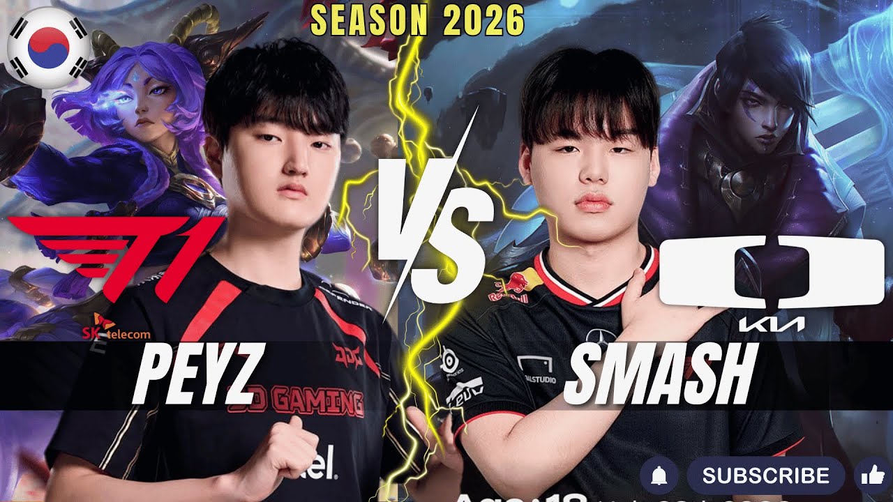 T1 Peyz vs DK Smash - Peyz YUNARA vs Smash APHELIOS ADC - Patch 26.3 KR Ranked | lolrec