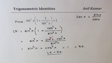 Prove Trigonometric Identities Getting Started MCR3U