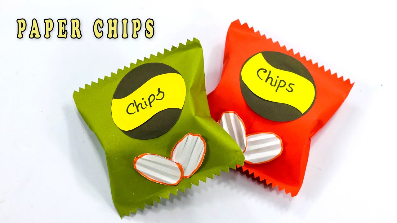 Paper Chips / How To Make Potato Chips / Paper Craft / Paper Craft for
