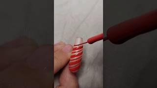 Christmas candy cane nail mini tutorial! Full tutorial on my channel! #christmasnails