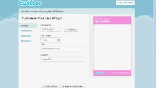 twitterlistwidget