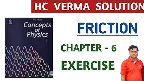 HC VERMA FRICTION SOLUTION I FRICTION HC VERMA I HC VERMA CHAPTER 6 SOLUTION I FRICTION HCV I HCV