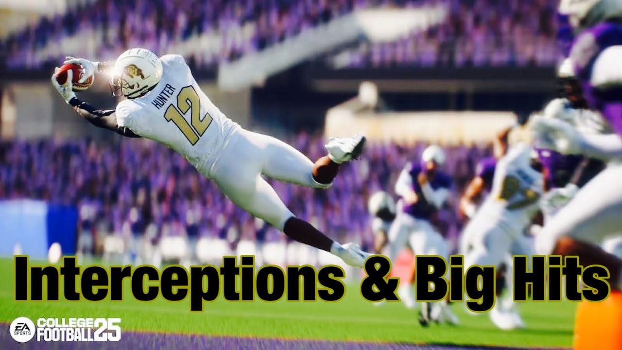 College Football 25 Interceptions & Big Hits Highlight Compilation ...