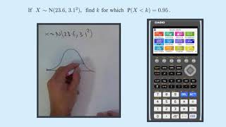 Normal distribution quantiles question Casio fx-CG 50