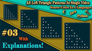Triangle Pattern In C Programming [2023] | Source code in C, C++, JAVA and PYTHON | Build AlgoLogics