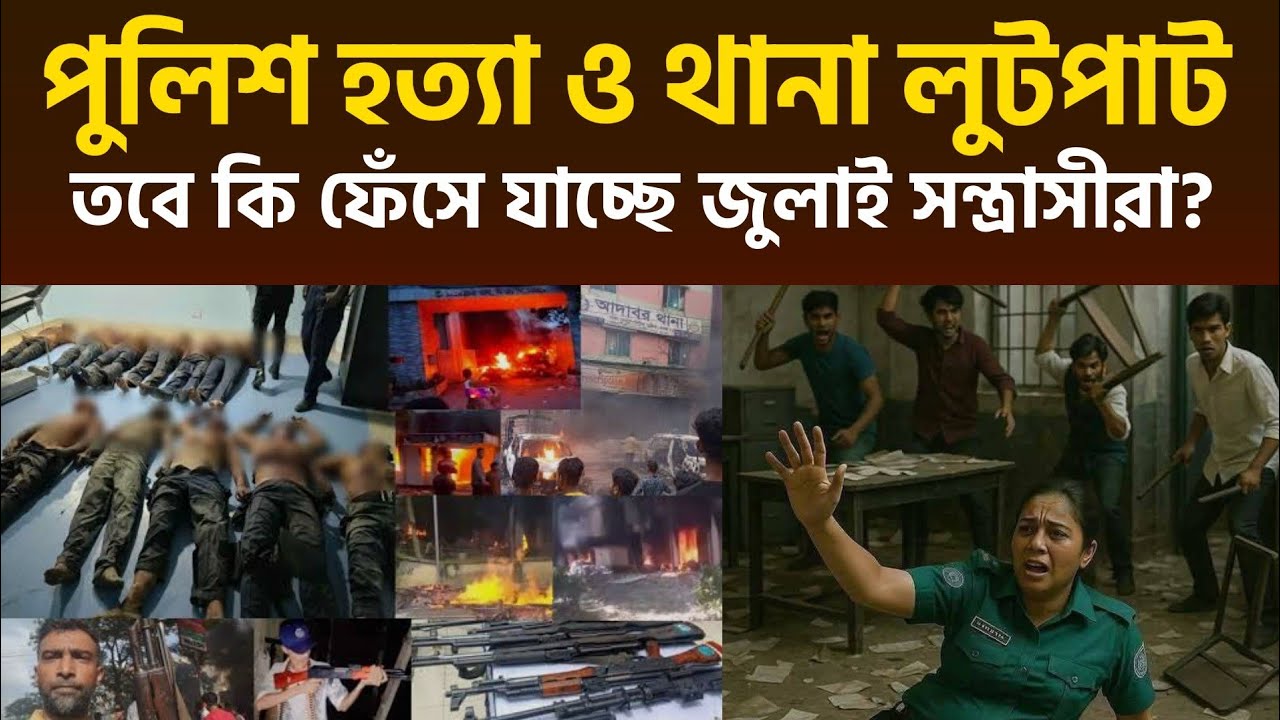 পুলিশ হত্যা ও থানা লুটপাট | তবে কি ফেঁসে যাচ্ছে জুলাই সন্ত্রাসীরা? 