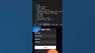 Glassmorphism UI with HTML & CSS  #frontenddev #webdev