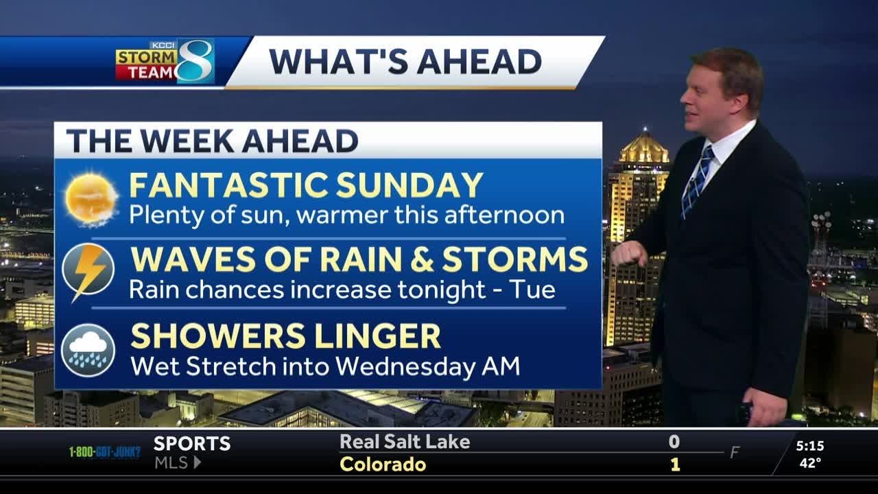 Beautiful Sunday, soggy start to the work week - YouTube