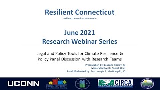 Legal & Policy Tools for Climate Resilience and Panel Discussion