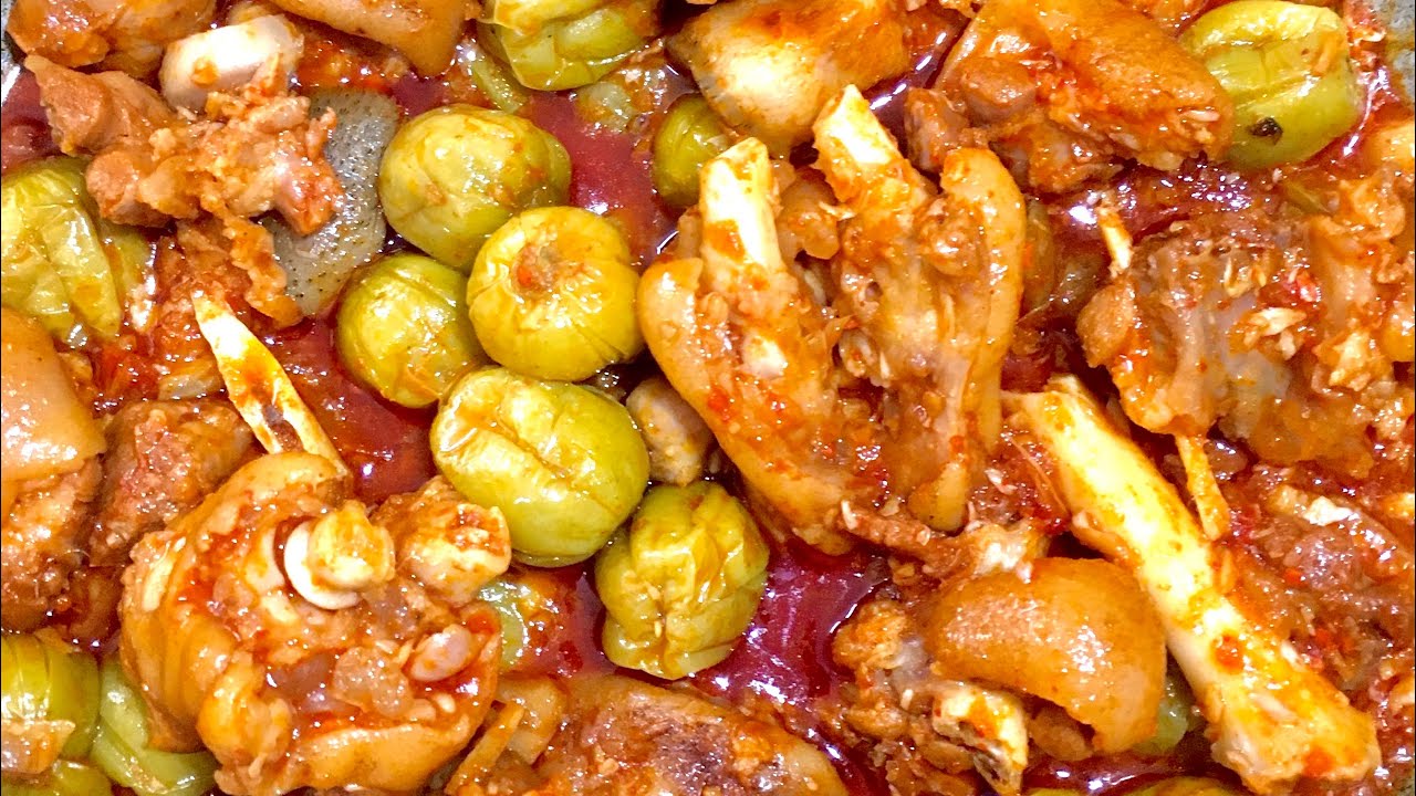 Pork legs 🦵 with bitter eggplant 🍆 Naga style| Naga style pork legs 🦵 and bitter eggplant 🍆