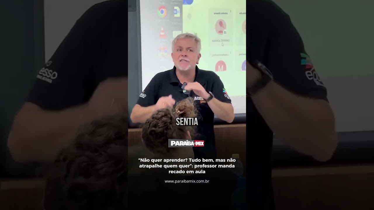 "Não quer aprender? Tudo bem, mas não atrapalhe quem quer": professor manda recado em aula