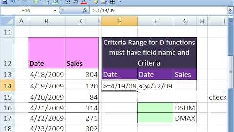 Excel Magic Trick 310: D Functions & Date Criteria