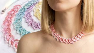 "Crochet HEART Necklace" For Absolute Beginners | Step by Step Tutorial DIY