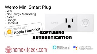 Wemo Mini Plug proves Homekit Software Authentication works screenshot 2