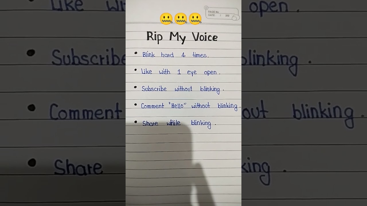 Rip My Voice 🤐🤐🤐