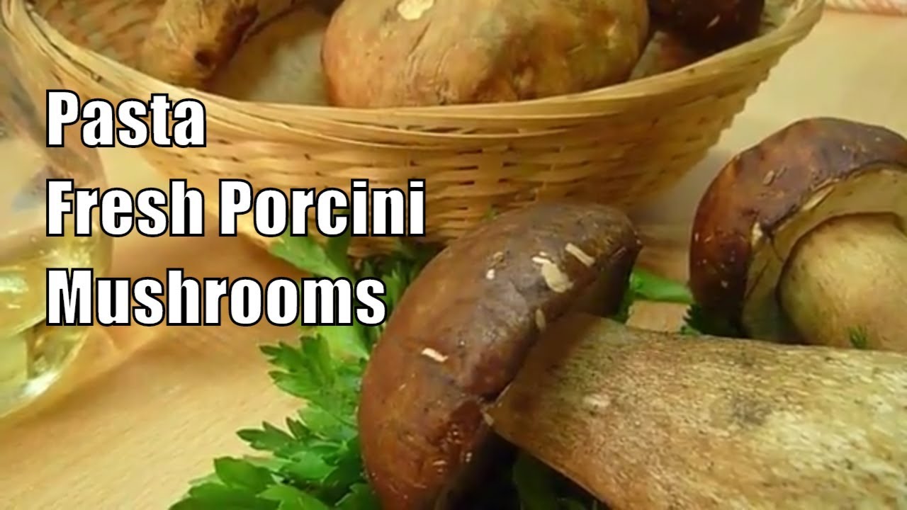 Pasta with Mushrooms Fresh Porcini mushrooms italian food YouTube