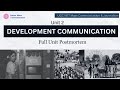 Full development communication revision  unit 2  ugc net mass communication and journalism