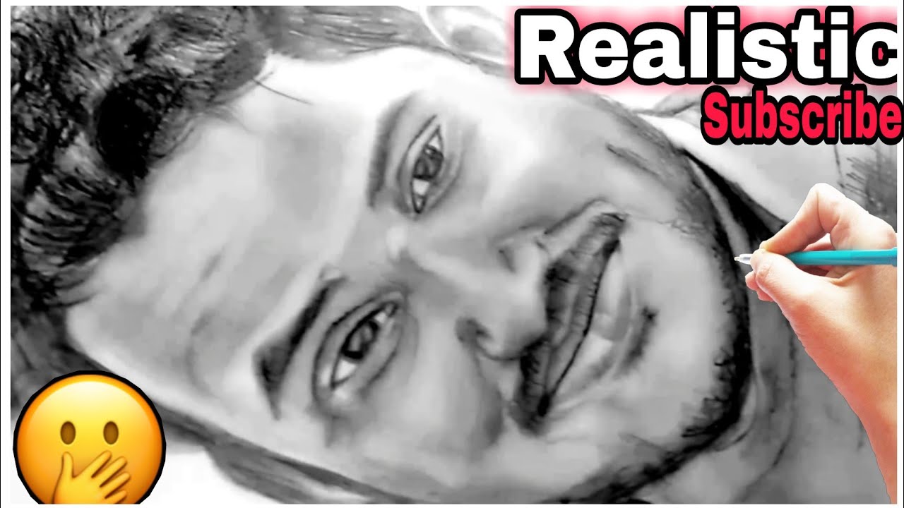 How to Draw a Realistic Face//How to shade Realistic face//Realistic ...