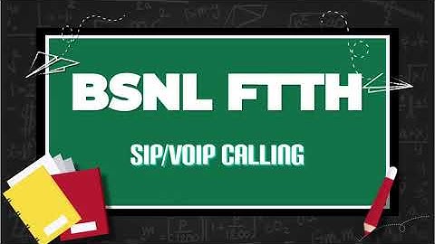 BSNL FTTH INTERNET & VoIP/SIP SETUP