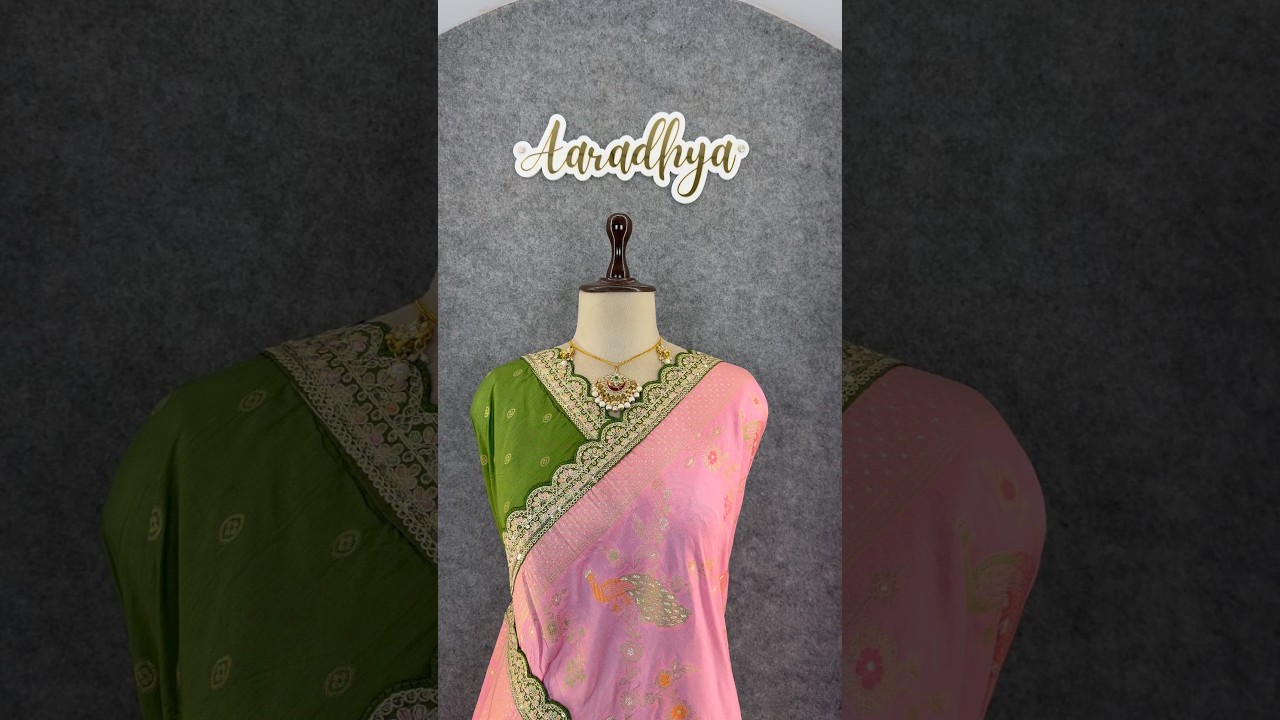 Heavy Dola Silk Weaving & Embroidery Border Saree (Unstiched Blouse)