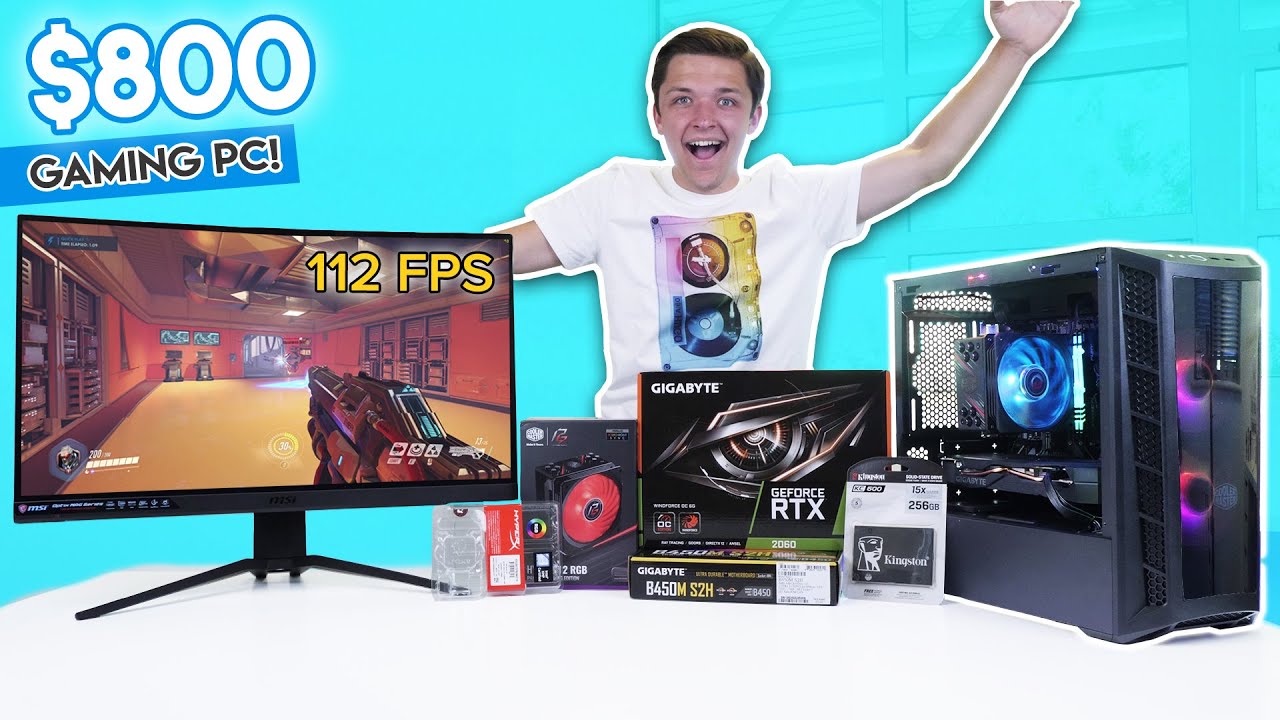 $800 Gaming PC Build 2020! [RTX 2060 1440p Benchmarks!]